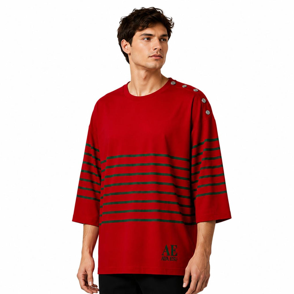 T-shirt Heritage Homme – Rouge & Vert