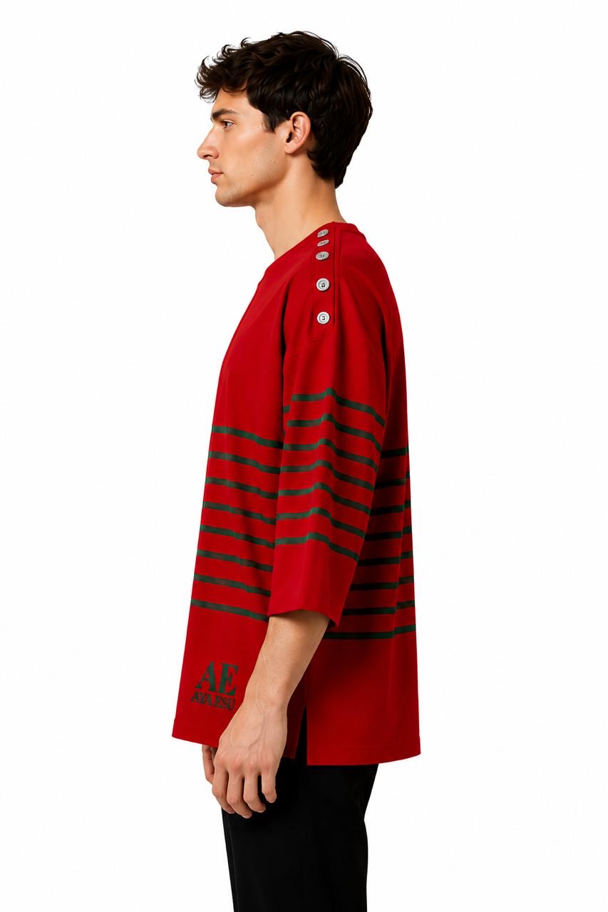 T-shirt Heritage Homme – Rouge & Vert