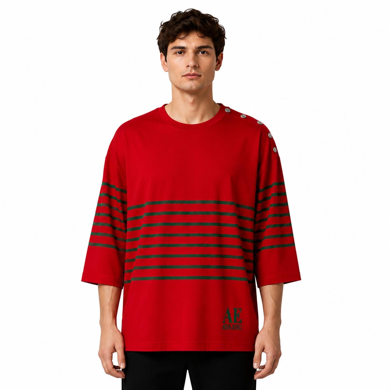 T-shirt Heritage Homme – Rouge & Vert
